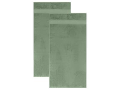 LIVARNO Set van 2 bamboe handdoeken 50 x 100 cm (Groen)
