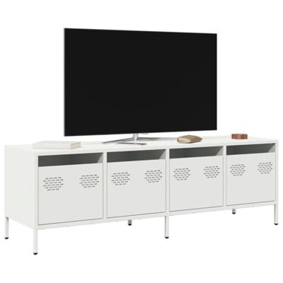 Tv-meubel 135x39x43,5 cm koudgewalst staal wit