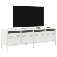 Tv-meubel 135x39x43,5 cm koudgewalst staal wit - thumbnail