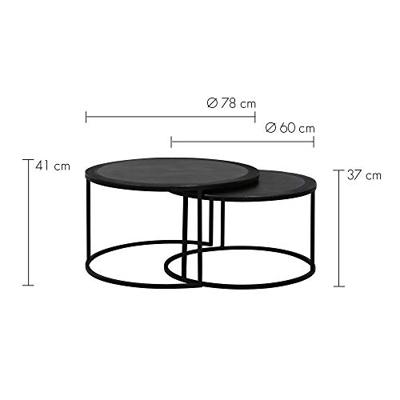 Light & Living Salontafel 'Talca' Set van 2 stuks, 67/75cm, kleur Antiek Lood Light & Living Salontafel 'Talca' Set van 2 stuks, 67/75cm, kleur Antiek Lood
