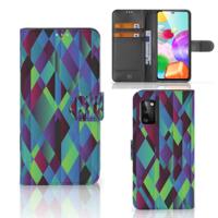 Samsung Galaxy A41 | Book Case | Abstract Green Blue - thumbnail