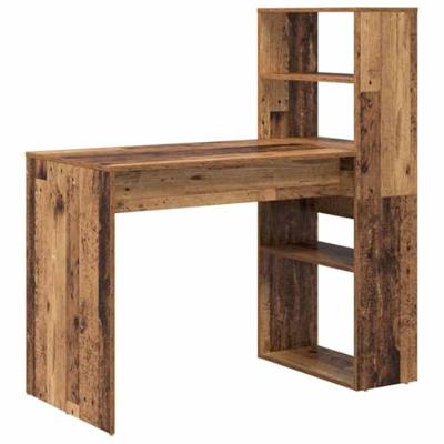 Bureau met plank Oud hout 113 x 54 x 120 cm Bewerkt hout
