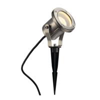 SLV 229740 Nautilus Spike LED-tuinspot LED, Spaarlamp, Halogeen GU10 35 W RVS - thumbnail