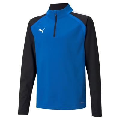 PUMA teamLIGA Trainingstrui 1/4-Zip Kids Blauw Zwart PUMA teamLIGA Trainingstrui 1/4-Zip Kids Blauw Zwart