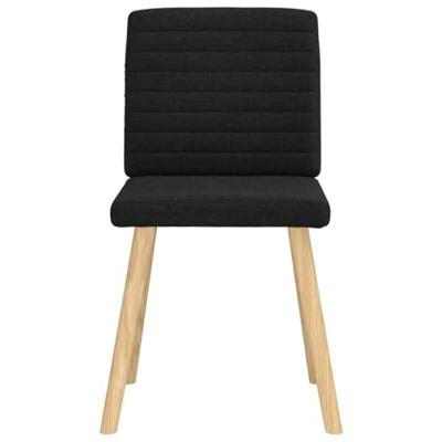 Eetkamerstoelen 4 st stof zwart