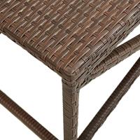 Tuinbank 120 cm poly rattan bruin - thumbnail