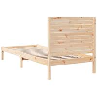 Bedframe extra lang zonder matras massief hout 100x220 cm - thumbnail
