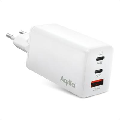 Aqiila W3 USB-oplader 65 W 1x USB-A, 2x USB-C USB PD, Quick Charge 3.0, QC 4+ Wit Binnen Aqiila W3 USB-oplader 65 W 1x USB-A, 2x USB-C USB PD, Quick Charge 3.0, QC 4+ Wit Binnen