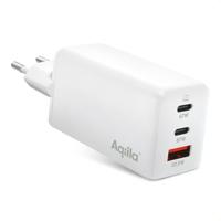 Aqiila W3 USB-oplader 65 W 1x USB-A, 2x USB-C USB PD, Quick Charge 3.0, QC 4+ Wit Binnen - thumbnail