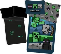 Minecraft Monsters Glow in the dark Dekbedovertrek 140 x 200 cm - Katoen - thumbnail