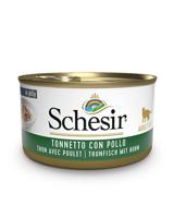 SCHESIR Tuna with chicken in jelly - nat kattenvoer - 85g - thumbnail