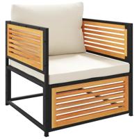 Tuinstoel met kussens massief acaciahout - thumbnail