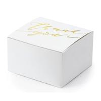 Bedankt Doosjes 'Thank You' goud (10st) - thumbnail