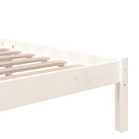 Bedframe massief hout wit 140x200 cm - thumbnail