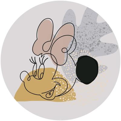 Noordwand Komar Dots Behangcirkel Disney - Minnie Mouse - Line Art - DD1-042