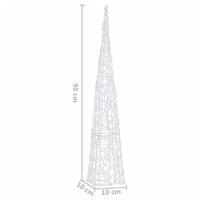 Lichtkegel decoratief LED 90 cm acryl meerkleurig - thumbnail