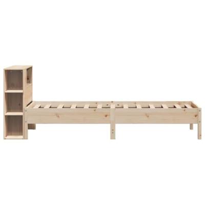 Bed met boekenkast zonder matras massief grenenhout 90x200 cm