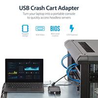 .com USB 2.0 KVM console - draagbare laptop Crash cart adapter met bestandsoverdracht & video-opname - KVM-schakelaar - 1 x KVM port(s) - 1 lokale gebruiker - desktop - thumbnail