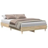 Bedframe zonder matras 140x190cm spaanplaat sonoma eikenkleurig - thumbnail