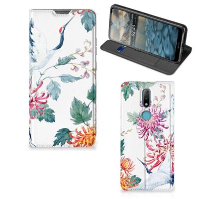 Nokia 2.4 | Hoesje maken | Bird Flowers Nokia 2.4 | Hoesje maken | Bird Flowers