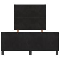 Bedframe met hoofdeinde Zwart 120 x 200 cm Fluweel - thumbnail