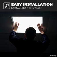 LED Paneel - 60x60 cm - 36 Watt - 4860lm (135lm/W) - 4000K neutraal wit - 1-10V Dimbaar - Flikkervrij - UGR22 - 5 jaar garantie - thumbnail