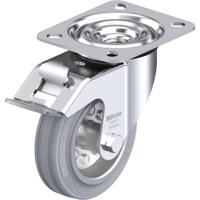 Blickle LE-VE 100R-FI-SG Zwenkwiel met rem Wieldiameter: 100 mm Draagvermogen (max.): 70 kg 1 stuk(s) - thumbnail