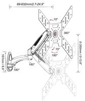 My Wall HL13-2L TV-beugel Gasdruktechniek, Kantelbaar, Zwenkbaar, Variabele afstand tot de muur 94,0 cm (37) - 127,0 cm (50) Kantelbaar en zwenkbaar, Roteerbaar - thumbnail