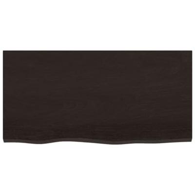 VidaXL Wastafelblad 80x40x(2-6) cm behandeld massief hout donkerbruin