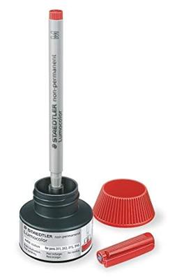 Viltstiftvulling Staedtler Lumocolor non-permanent 15ml rood Viltstiftvulling Staedtler Lumocolor non-permanent 15ml rood