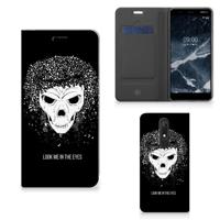 Mobiel BookCase Nokia 5.1 (2018) Skull Hair - thumbnail