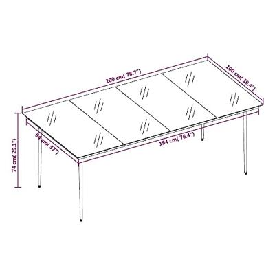 7-delige Tuinset lichtgrijs