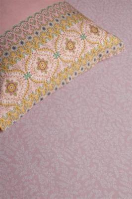 Pip Studio Pip Studio Leafy Hoeslaken - Roze 80/90 x 200/210/220 cm Hoek hoogte: 30 cm