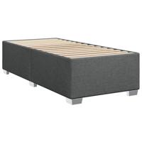 Boxspring met matras stof donkergrijs 90x190 cm - thumbnail