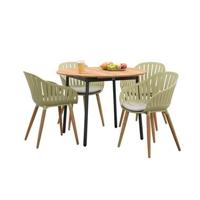 Le Sud tuinset Rodez Loire rond - lichtgroen - 5-delig - thumbnail