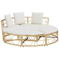 Loungebed voor buiten zonder luifel poly rattan - thumbnail