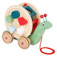 Small Foot - houten trekfiguur vormenstoof slak, 6dlg. - thumbnail