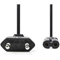 Spiraal Voedingskabel | IEC-320-C7 | 2,0 m | Zwart - thumbnail