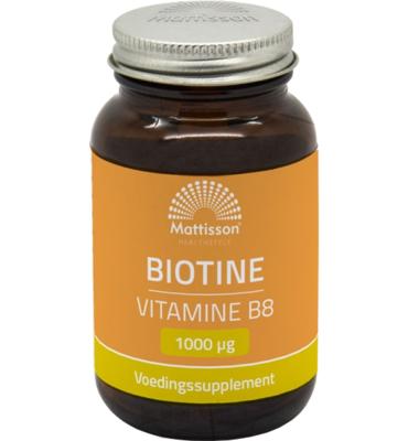 Mattisson HealthStyle Biotine - Vitamne B8 - 1000mcg Mattisson HealthStyle Biotine - Vitamne B8 - 1000mcg