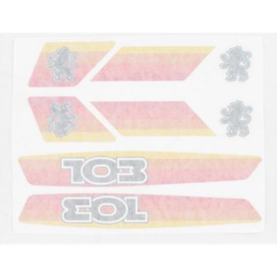 Stickerset Peugeot 103 oranje 8 delig