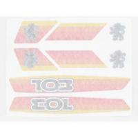 Stickerset Peugeot 103 oranje 8 delig - thumbnail
