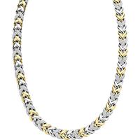 TI SENTO-Milano 3989ZY Ketting Gevlochten Patroon zilver-zirconia goud-en zilverkleurig-wit 38-48 cm - thumbnail