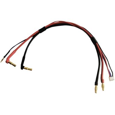 XCeed Laadkabel [2x Vergulde 4mm-contactstekker - 2x Vergulde 4mm-contactstekker, Vergulde 5mm-contactstekker] 0.60 m Zeer flexibel XCD-107265