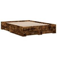 Bedframe met lades bewerkt hout gerookt eikenkleurig 120x190 cm - thumbnail
