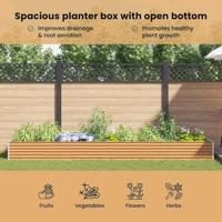 Verhoogde plantenbak 390 x 100 x 36 cm Gegalvaniseerd staal - thumbnail