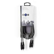 Nedis Stereo-Audiokabel | 2x RCA Male | 2x RCA Male | 3 m | 1 stuks - COTH24200GY30 COTH24200GY30 - thumbnail