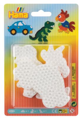 Hama strijkkralenbordjes - auto, papegaai, dino