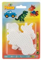 Hama strijkkralenbordjes - auto, papegaai, dino - thumbnail