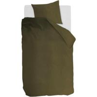 Dekbedovertrek Cotton Uni Olive Green 140x200/220 - thumbnail