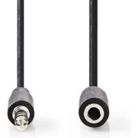 Stereo-Audiokabel | 3,5 mm Male - 3,5 mm Female | 1,0 m | Zwart - thumbnail